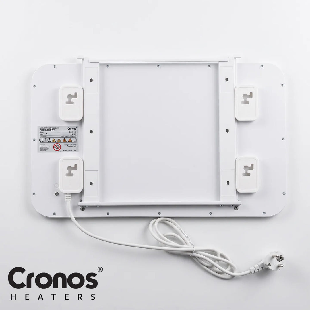 Pannello riscaldante a infrarossi da scrivania Cronos, potenza 120 W, timer, 3 livelli di funzionamento, DCH-150