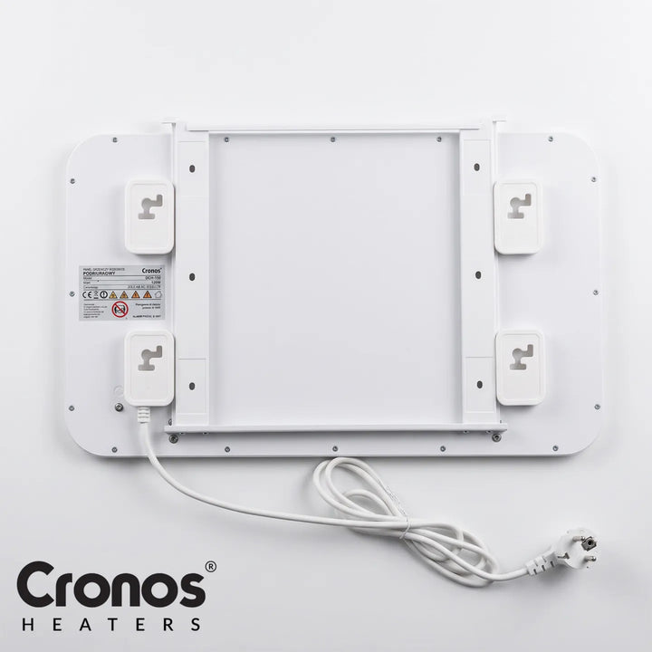 Pannello riscaldante a infrarossi da scrivania Cronos, potenza 120 W, timer, 3 livelli di funzionamento, DCH-150