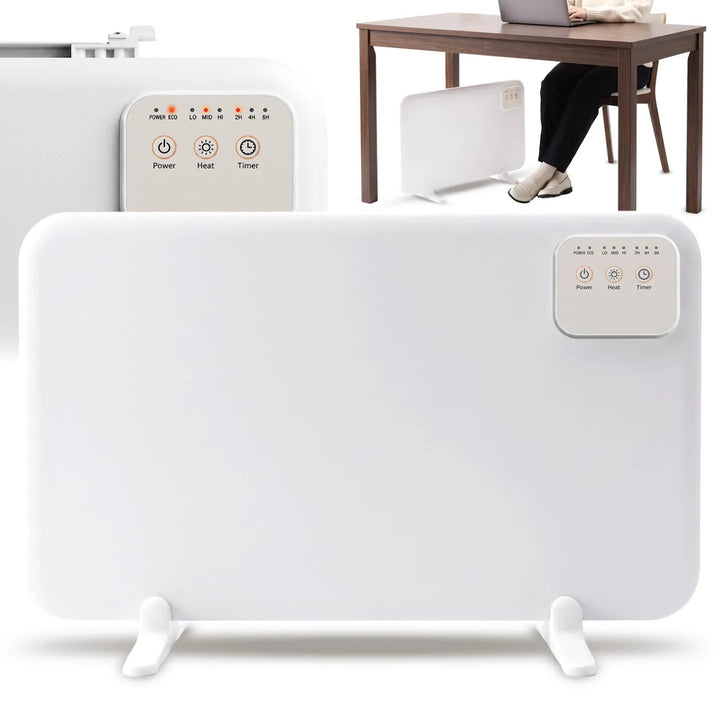 Pannello riscaldante a infrarossi da scrivania Cronos, potenza 120 W, timer, 3 livelli di funzionamento, DCH-150