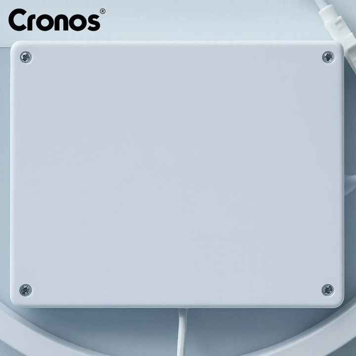 Specchio riscaldato Cronos, ovale 50x80 cm, LED a tre colori, grado di protezione IP44, sistema antiappannamento