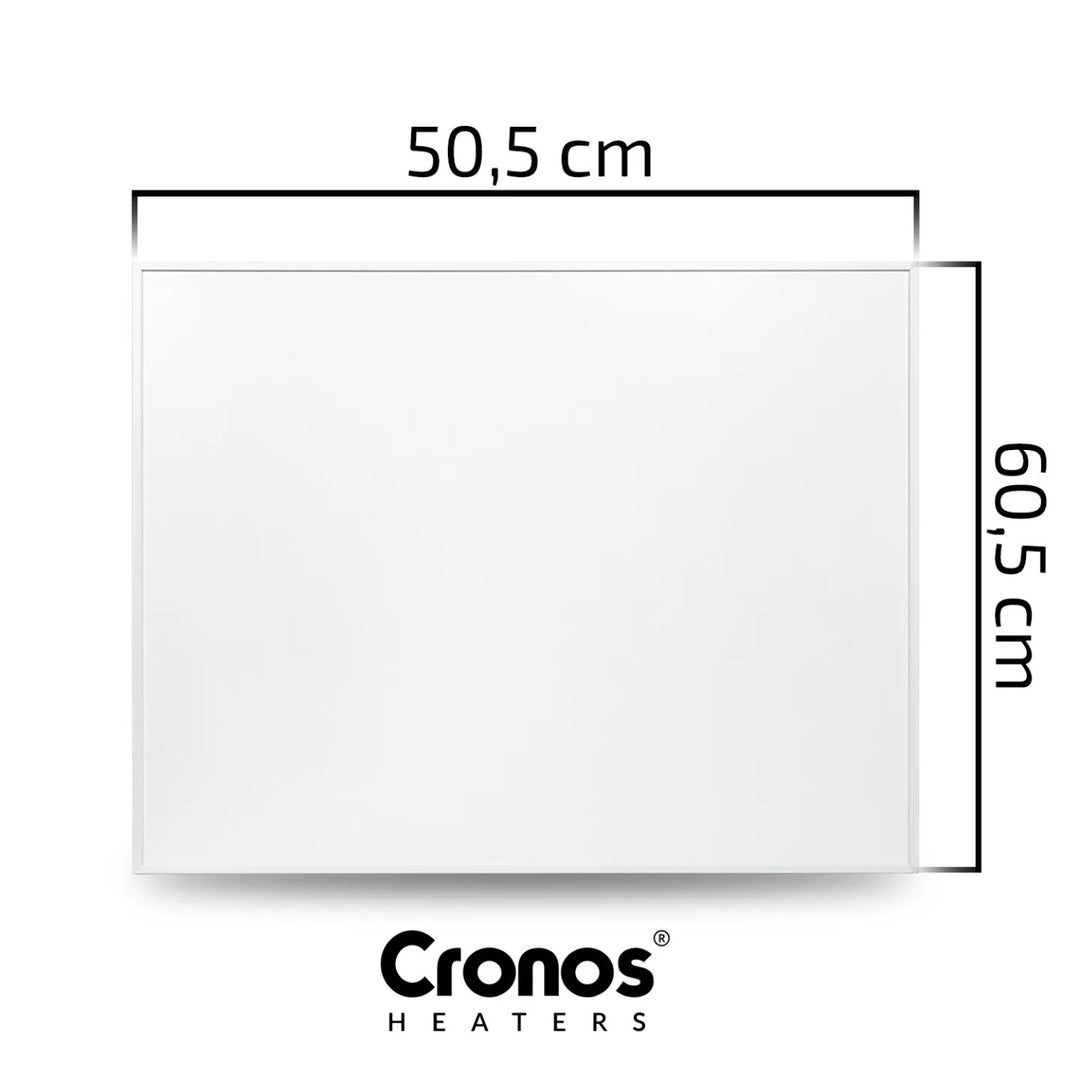 Pannello riscaldante a infrarossi Cronos Graphene, potenza 300 W, colore bianco, riscalda ambienti fino a 8 m², telecomando, PRO CGP-300TWP