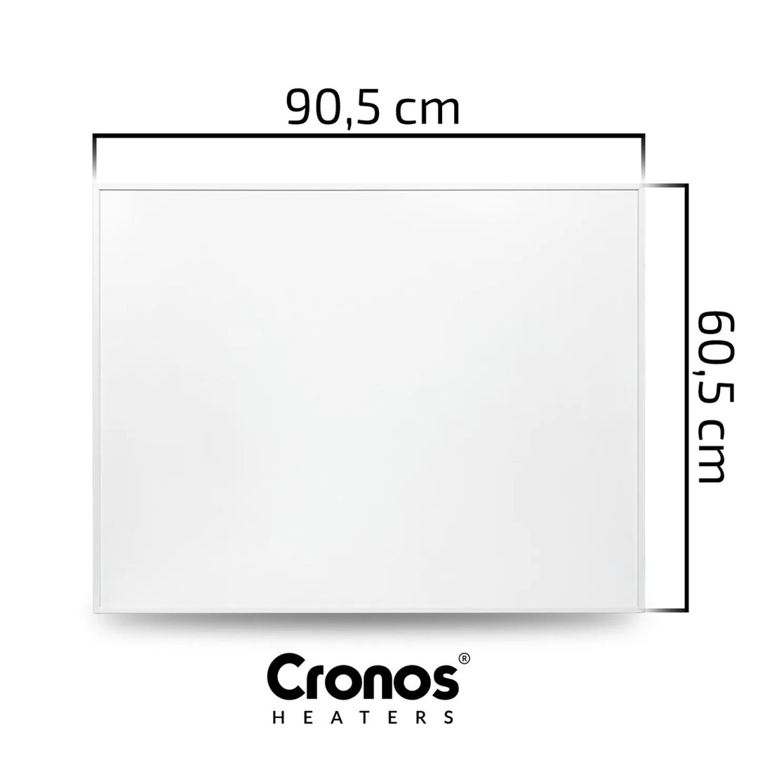 Pannello riscaldante a infrarossi Cronos Graphene, potenza 580 W, colore bianco, riscalda ambienti fino a 16 m², telecomando, PRO CGP-580TWP