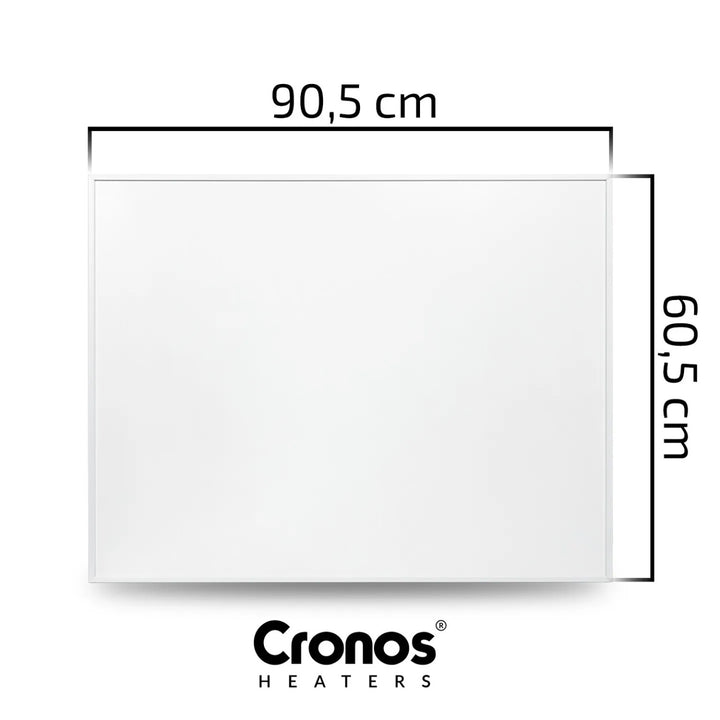Pannello riscaldante a infrarossi Cronos Graphene, potenza 580 W, colore bianco, riscalda ambienti fino a 16 m², telecomando, PRO CGP-580TWP