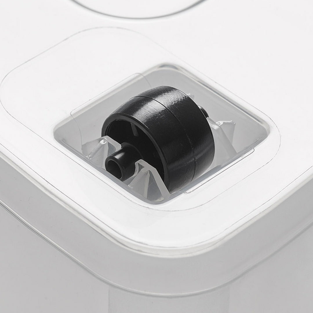 Contenitore Moxom SimpleStore, capacità 60 L, trasparente, coperchio con chiusura a clip, dotato di rotelle, privo di BPA, 04-0081