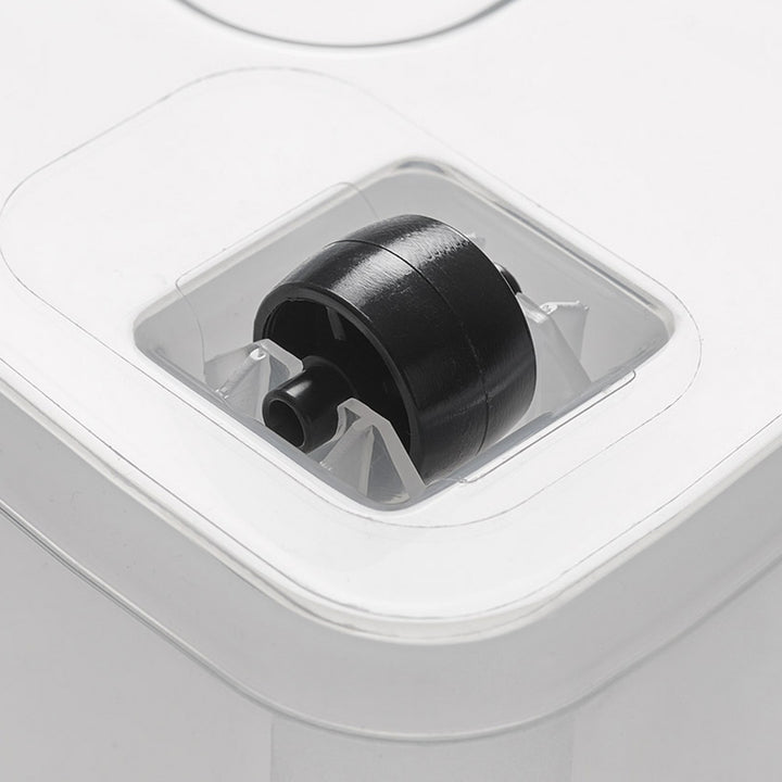 Contenitore Moxom SimpleStore, capacità 60 L, trasparente, coperchio con chiusura a clip, dotato di rotelle, privo di BPA, 04-0081