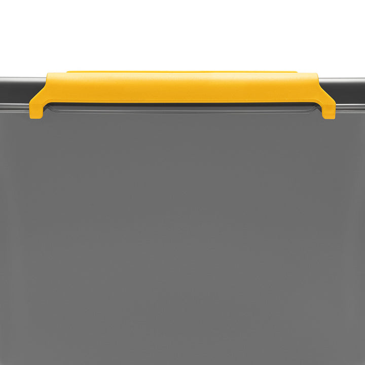 Contenitore Moxom SolidStore, capacità 80 L, grigio, coperchio a clip, dotato di rotelle, senza BPA, 04-0217