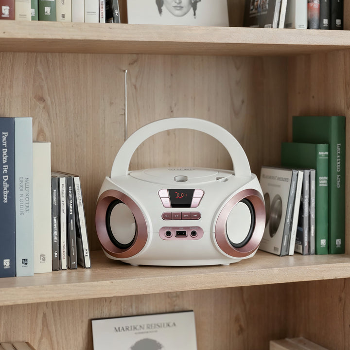 Radio Boombox CD-MP3, USB, radio FM, AUX, presa per cuffie, Adler, AD 1181