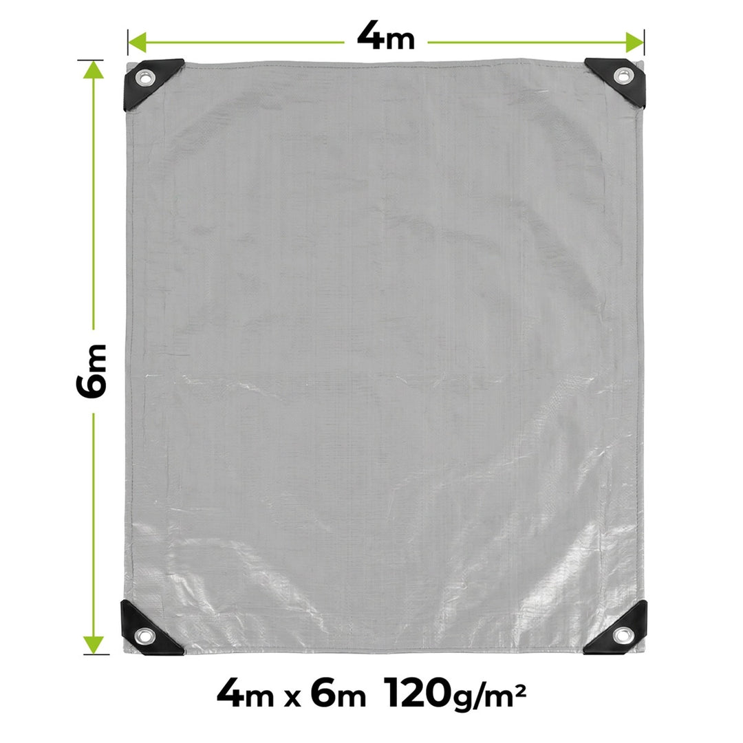 Telo argentato 120 g 4x6 m VA0476, impermeabile, Vayox