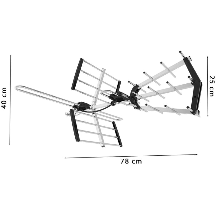 Antenna direzionale DVB-T/T2 VA900 COMBO con filtro LTE, in alluminio, Vayox