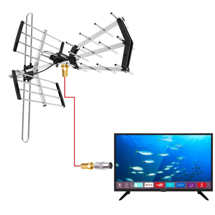 Antenna direzionale DVB-T/T2 VA900 COMBO con filtro LTE, in alluminio, Vayox