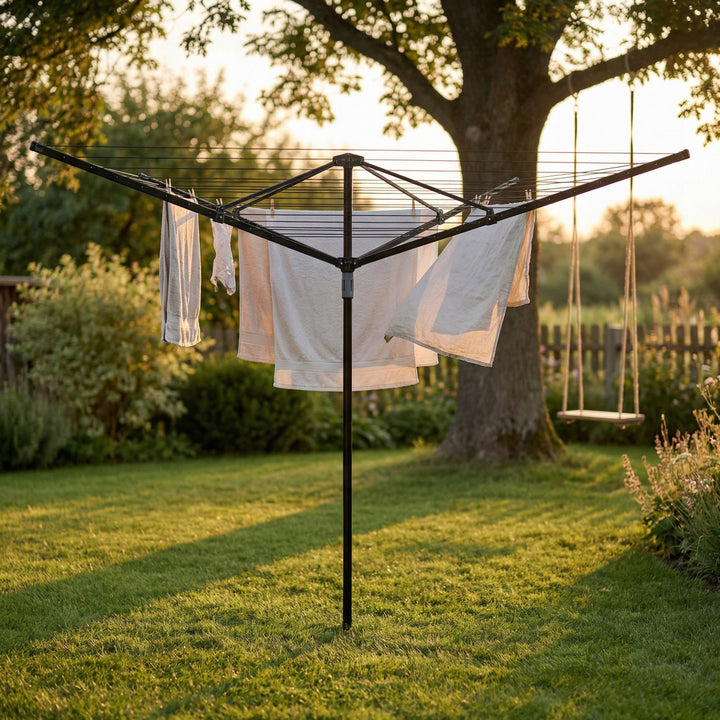 Stendibiancheria da giardino, girevole, 50 m, 4 bracci, Sepio