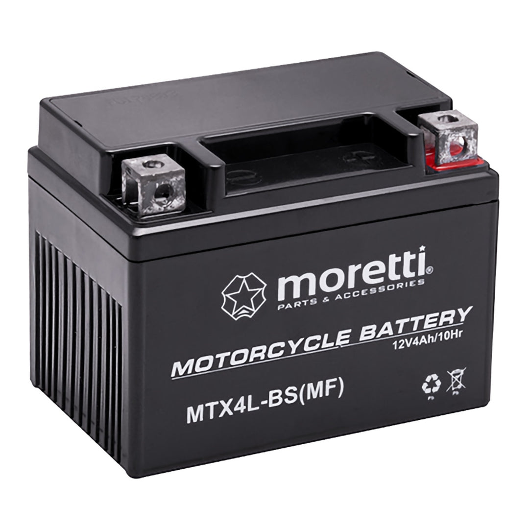 Batteria Moretti, 12 V, 4 Ah, AGM (gel), corrente di avviamento 50 A, AKUYTX4L-BSXMOR000