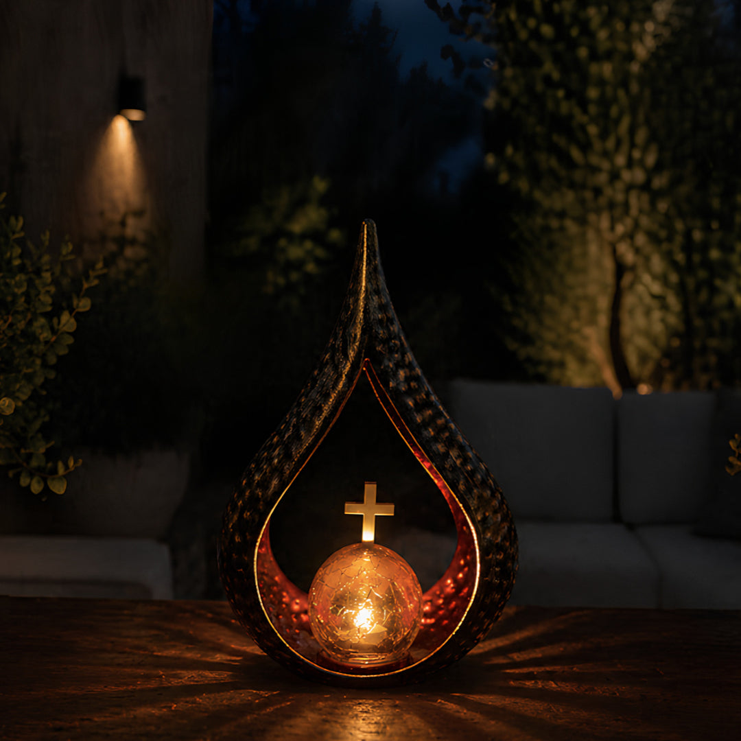 Lampada solare, “Lacrime della memoria”, LED da 0,06 W, autonomia 20.000 ore, luminosità massima 2,5 lm, 77200, Znicz-lux