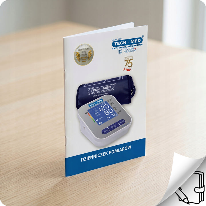 Sfigmomanometro elettronico, schermo retroilluminato, bracciale da 22–32 cm, indicatore di aritmia, TMA-10, Tech-Med