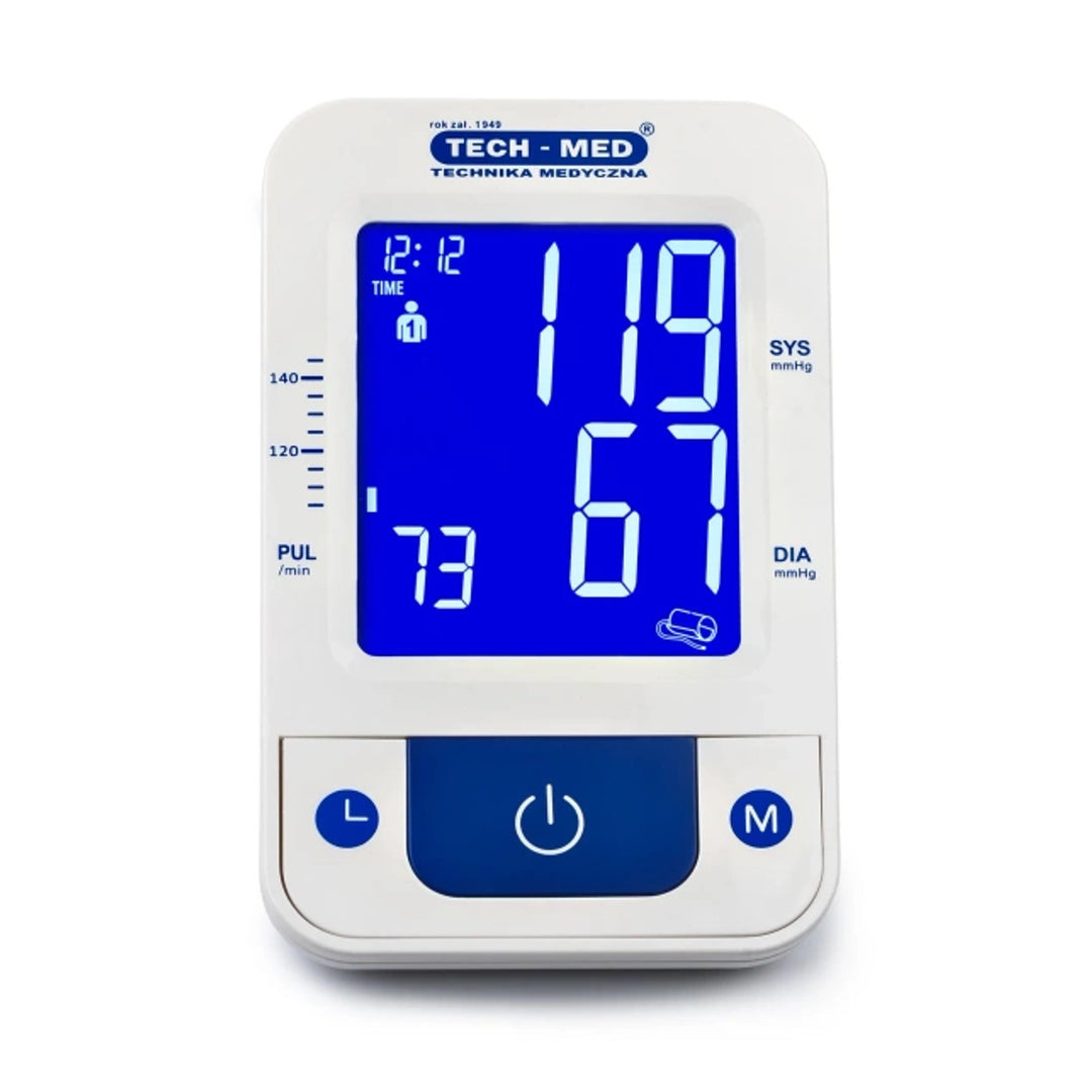 Tensiometro elettronico, funzione vocale, bracciale 22–42 cm, indicatore IHB, TMA-CONTROL3, Techmed