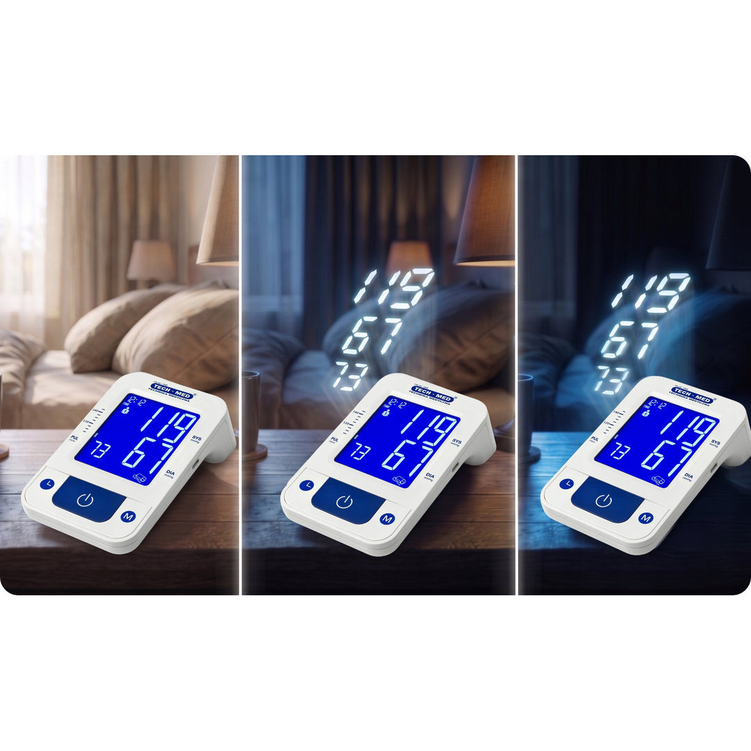 Tensiometro elettronico, funzione vocale, bracciale 22–42 cm, indicatore IHB, TMA-CONTROL3, Techmed