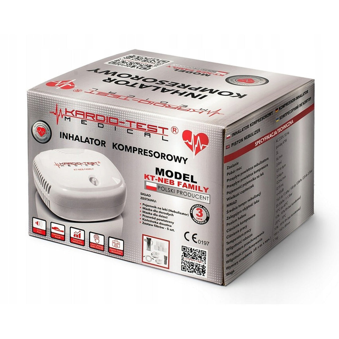 Inalatore a compressione, 2 maschere, KT-NEB FAMILY, Techmed