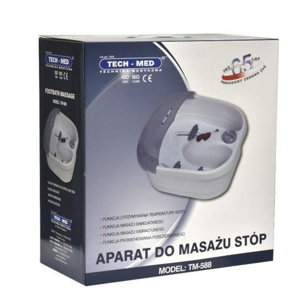 Apparecchio per il massaggio dei piedi, idromassaggio, massaggio a bolle, massaggio vibrante, infrarossi, TM-588, Tech-Med