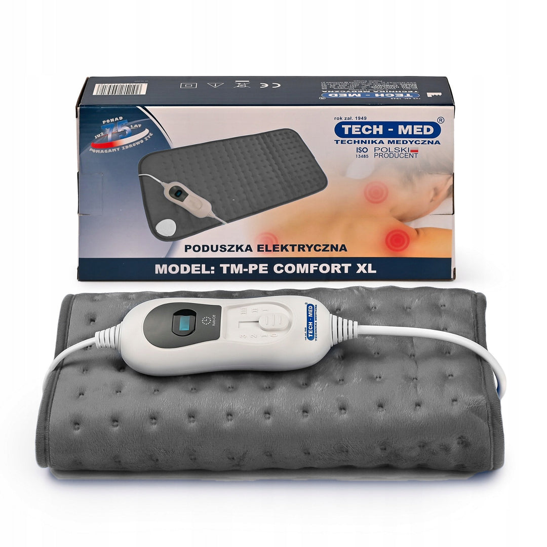 Cuscino elettrico, 3 livelli di calore, 30x60 cm, potenza 100 W, TM-PE COMFORT XL, Tech-Med