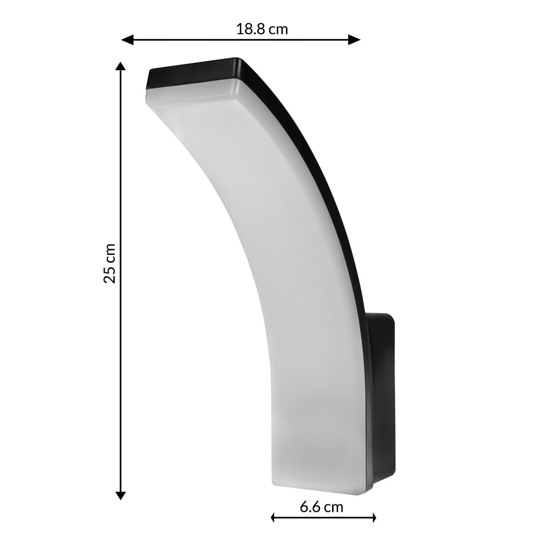 Lampada LED Maclean, colore nero, 20 W, IP65, 2750 lm, luce bianca neutra (4000 K) MCE511 B, 2 pezzi