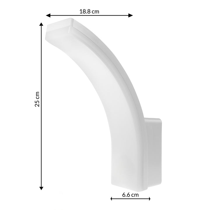 Lampada LED Maclean, colore bianco, 20 W, IP65, 2750 lm, luce bianca neutra (4000 K) MCE511 W, 2 pezzi