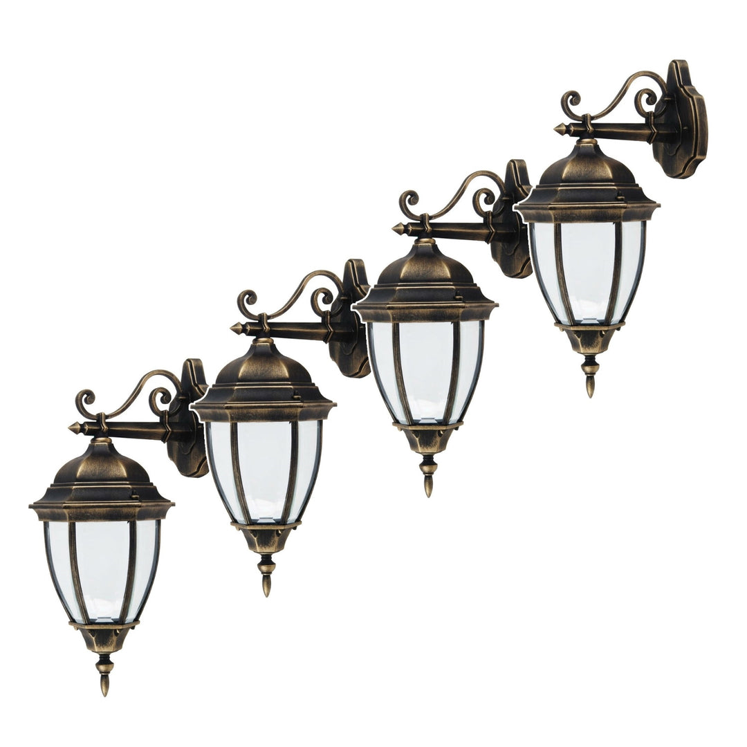 Applique Rabalux, da esterno, IP44, E27, max 60 W, oro anticato, Toronto, 4 pezzi