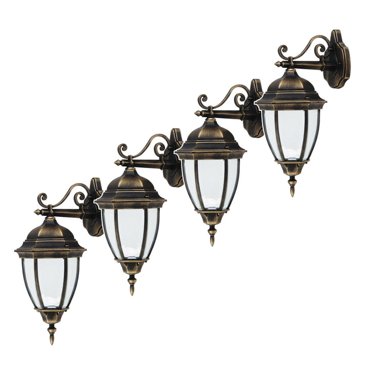Applique Rabalux, da esterno, IP44, E27, max 60 W, oro anticato, Toronto, 4 pezzi