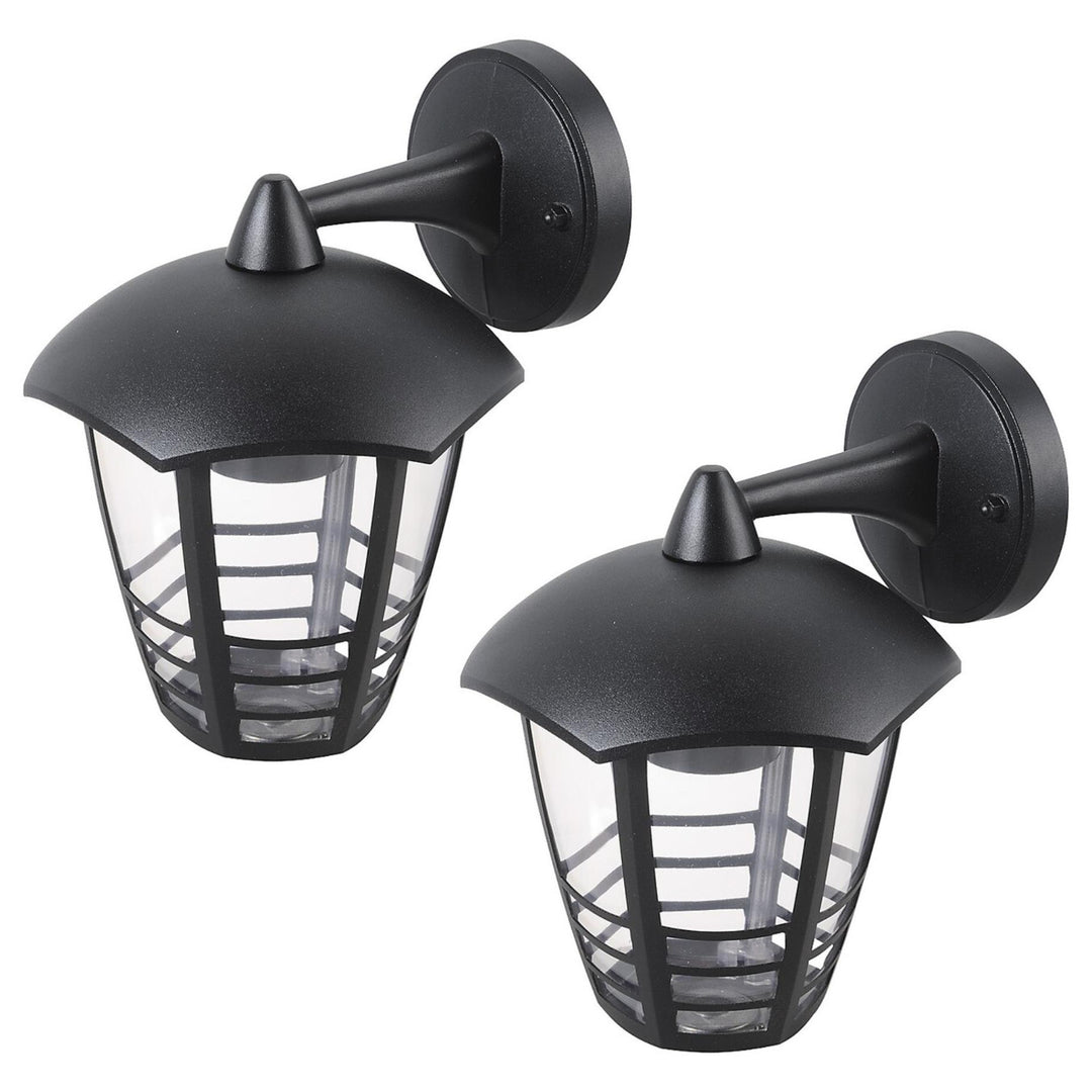 Applique Rabalux, per esterni, IP44, E27, max 60 W, nera, Marseille, 2 pezzi