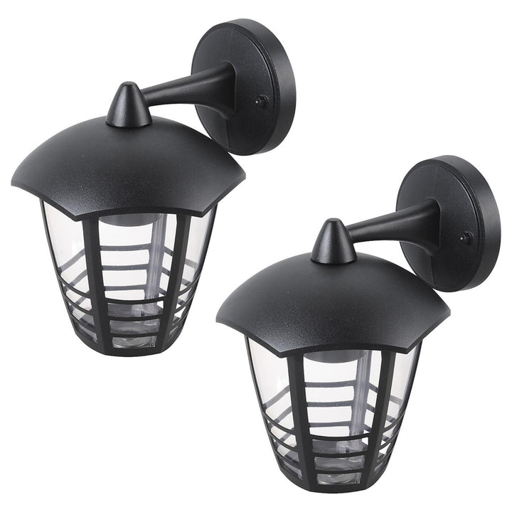 Applique Rabalux, per esterni, IP44, E27, max 60 W, nera, Marseille, 2 pezzi