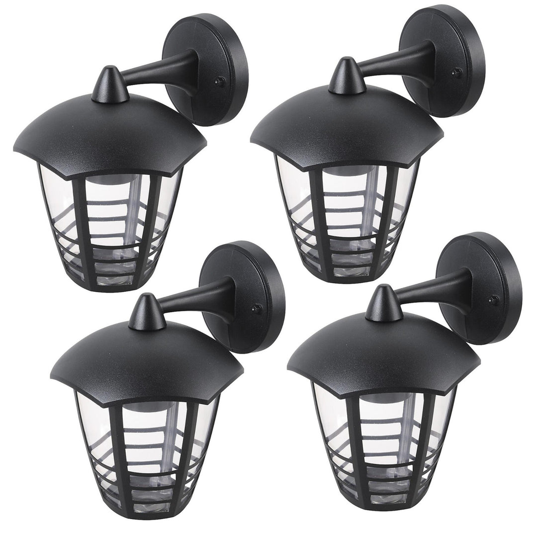 Applique Rabalux, da esterno, IP44, E27, max 60 W, nera, Marseille, 4 pezzi