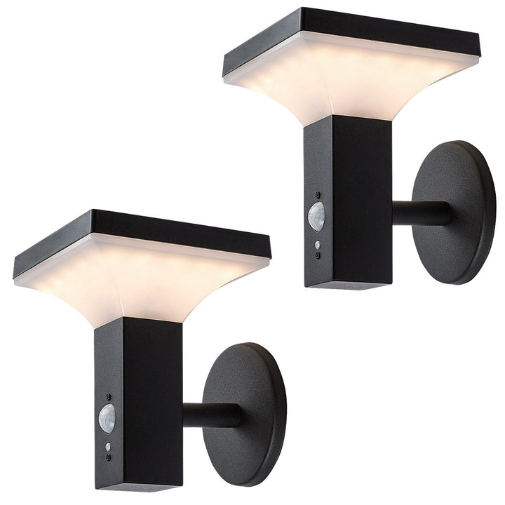 Lampada Rabalux, da parete, per esterni, a energia solare, IP44, LED 4 W, Geleen, 2 pezzi