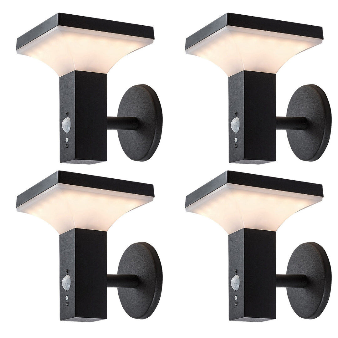 Lampada Rabalux, da parete, per esterni, a energia solare, IP44, LED 4 W, Geleen, 4 pezzi