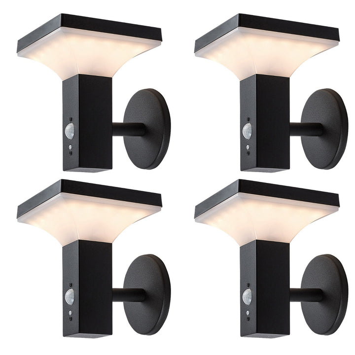 Lampada Rabalux, da parete, per esterni, a energia solare, IP44, LED 4 W, Geleen, 4 pezzi