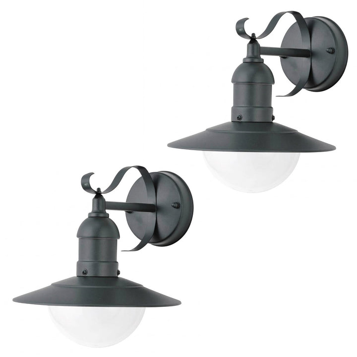 Applique Rabalux, per esterni, IP44, E27, max 60 W, verde, Oslo, 2 pezzi