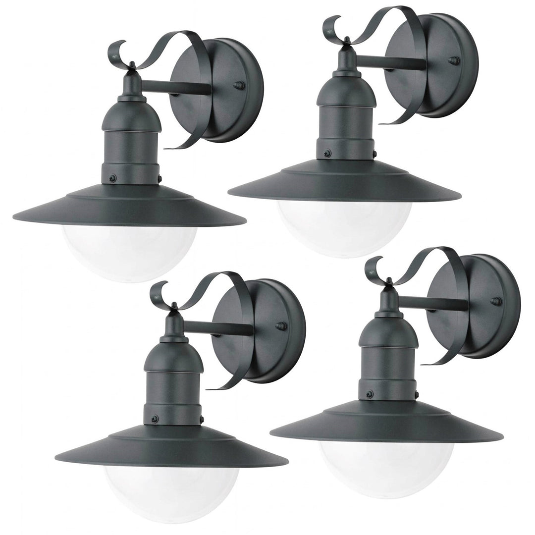Applique Rabalux, per esterni, IP44, E27, max 60 W, verde, Oslo, 4 pezzi