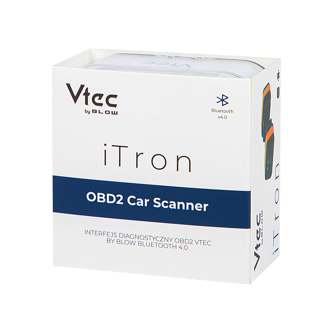 Interfaccia diagnostica OBD2 Vtec iTRON Blow, Bluetooth 4.0, comunicazione wireless con la centralina di bordo dell'auto, elevata compatibilità, 58-660#