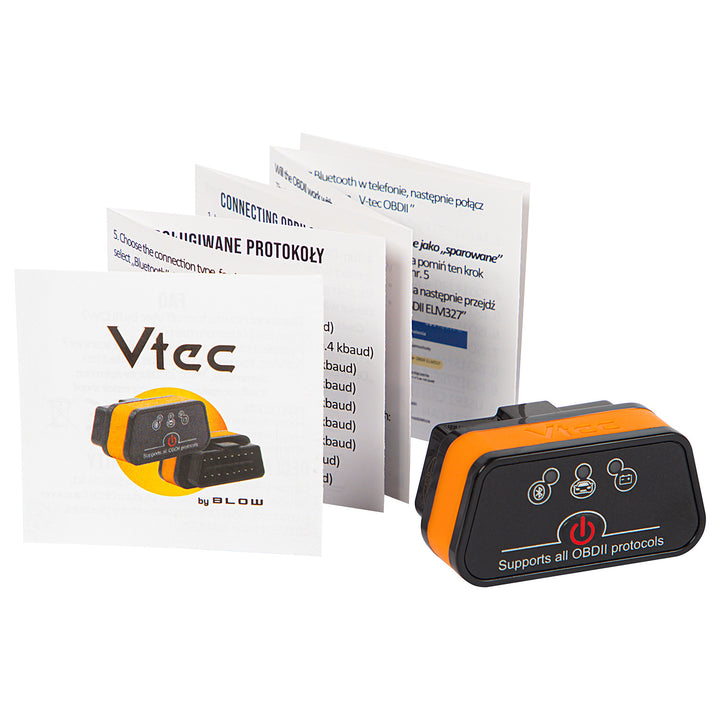 Interfaccia diagnostica OBD2 Vtec iTRON Blow, Bluetooth 4.0, comunicazione wireless con la centralina di bordo dell'auto, elevata compatibilità, 58-660#