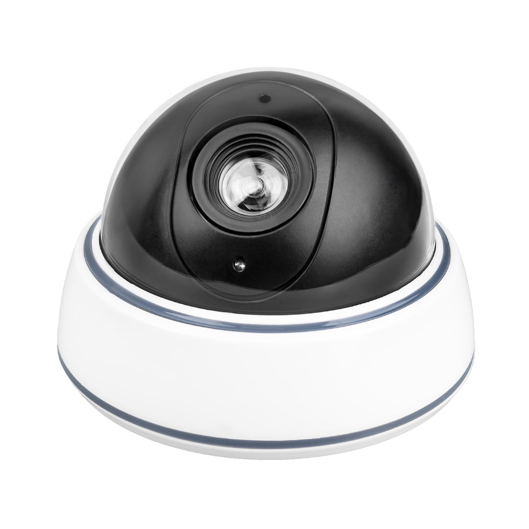 Falsa telecamera a cupola DC2300 con LED lampeggiante, 2 pezzi + 6 batterie AA Varta Industrial