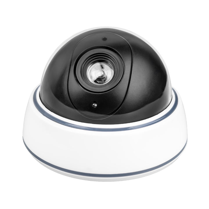 Falsa telecamera a cupola DC2300 con LED lampeggiante, 2 pezzi + 6 batterie AA Varta Industrial