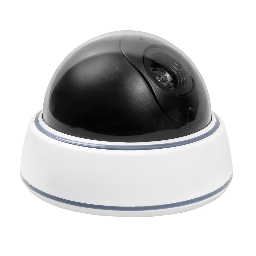 Falsa telecamera a cupola DC2300 con LED lampeggiante, 2 pezzi + 6 batterie AA Varta Industrial
