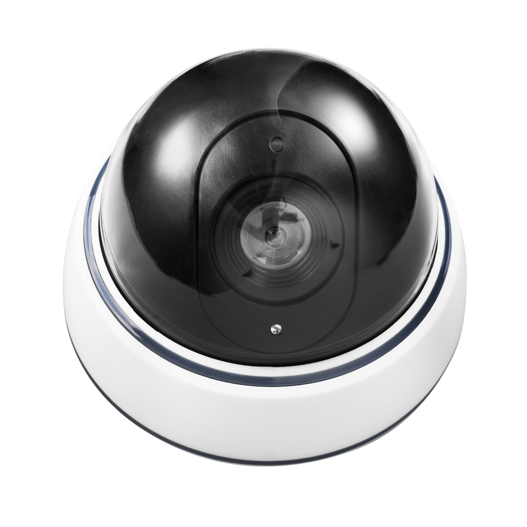 Falsa telecamera a cupola DC2300 con LED lampeggiante, 2 pezzi + 6 batterie AA Varta Industrial