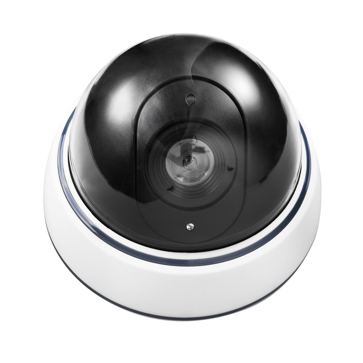 Falsa telecamera a cupola DC2300 con LED lampeggiante, 2 pezzi + 6 batterie AA Varta Industrial