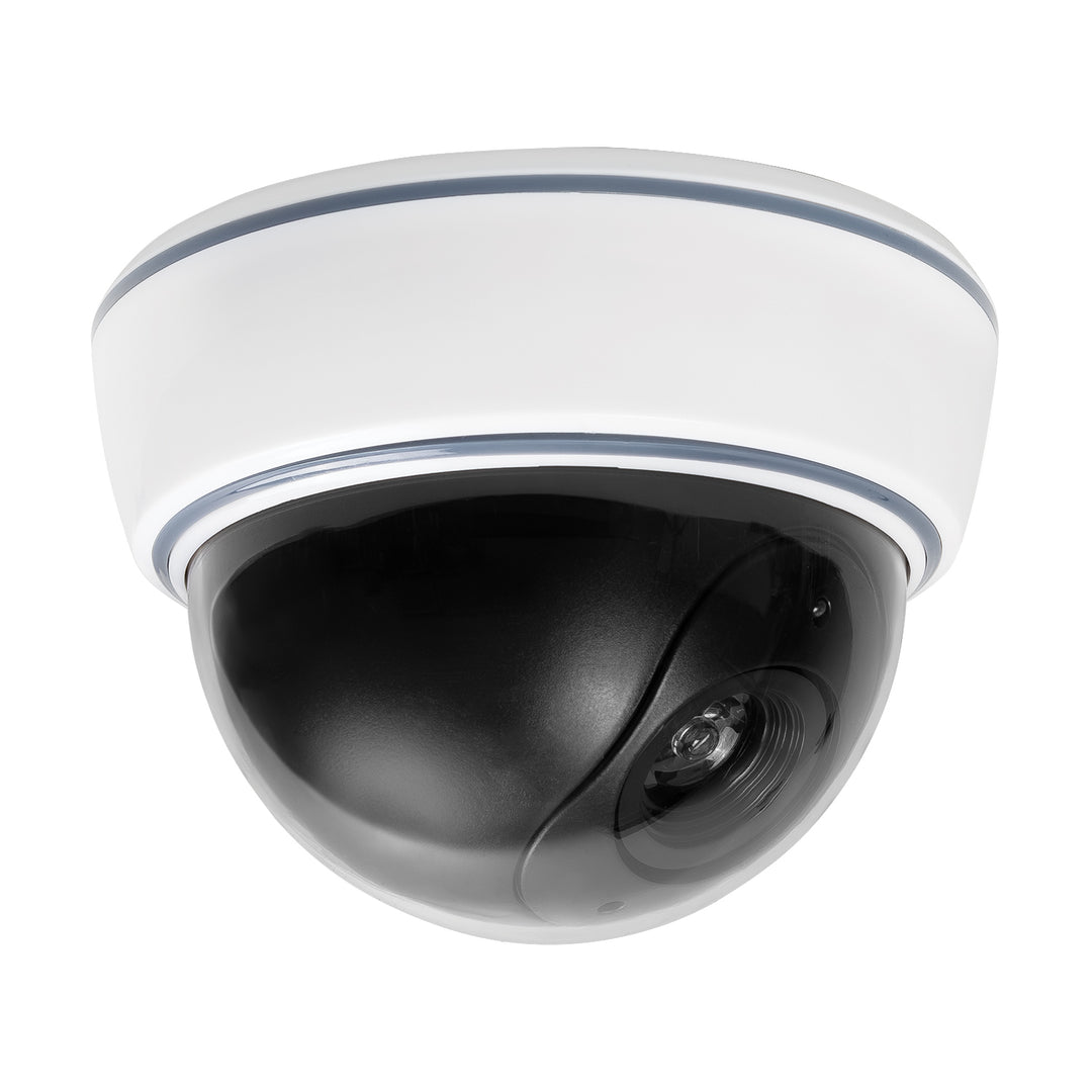 Falsa telecamera a cupola DC2300 con LED lampeggiante, 2 pezzi + 6 batterie AA Varta Industrial