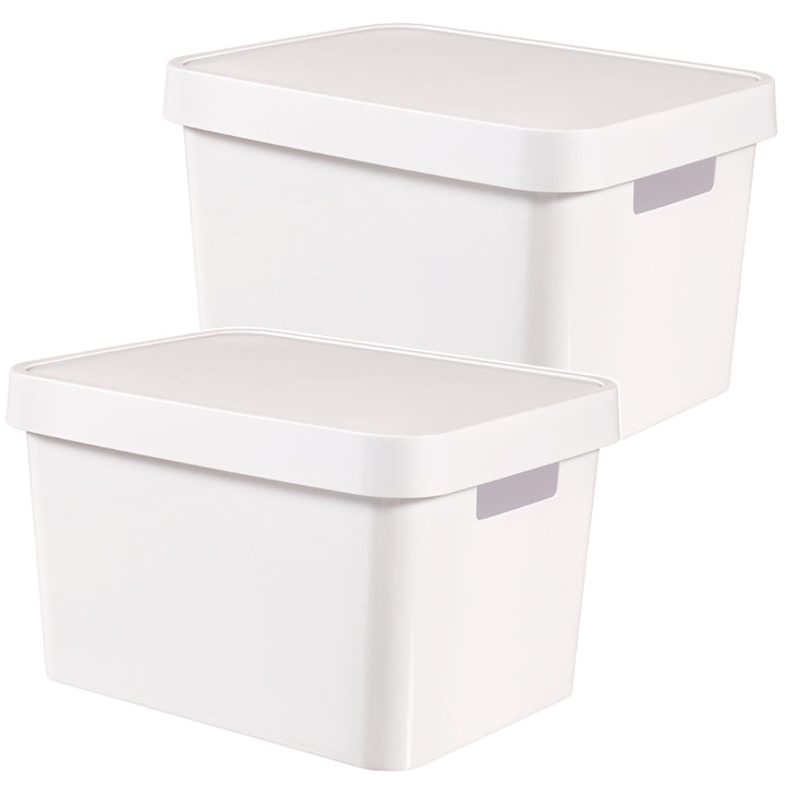 Contenitore con coperchio Curver Infinity da 17 L, bianco, 2 pezzi