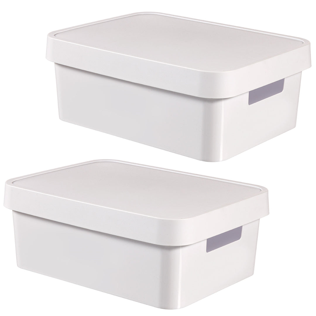 Contenitore con coperchio Curver Infinity 11 L bianco, 2 pezzi