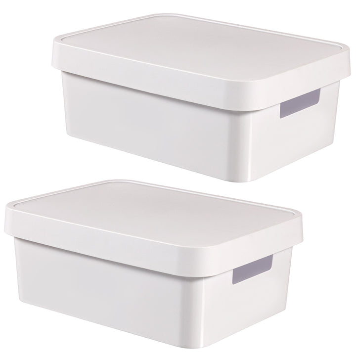 Contenitore con coperchio Curver Infinity 11 L bianco, 2 pezzi