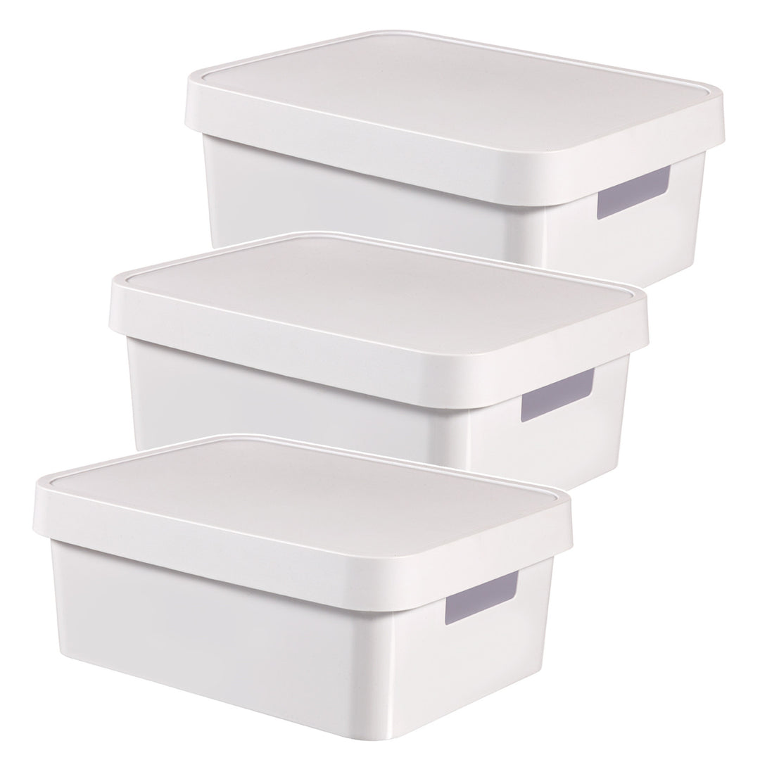 Contenitore con coperchio Curver Infinity 11 L bianco, 3 pezzi