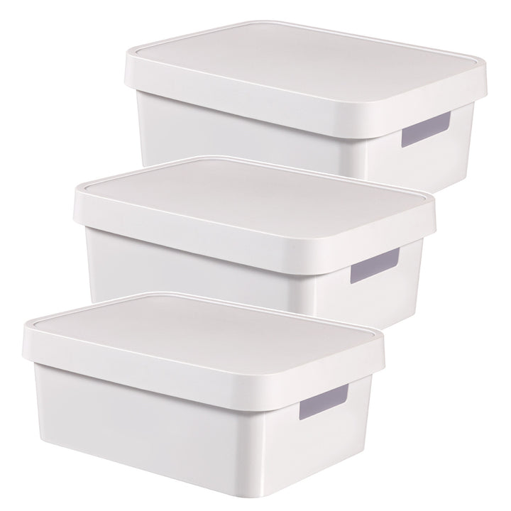 Contenitore con coperchio Curver Infinity 11 L bianco, 3 pezzi