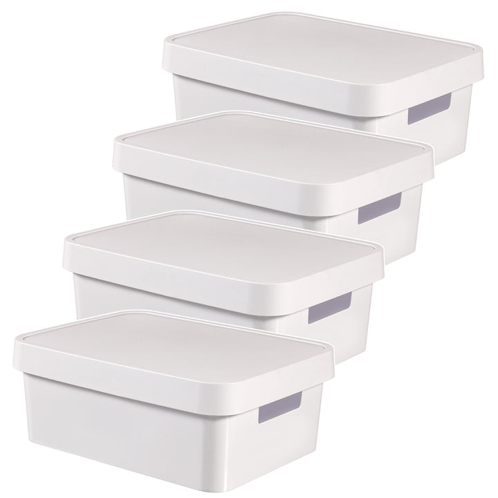 Contenitore con coperchio Curver Infinity 11 L bianco, 4 pezzi