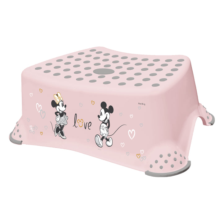 Piattaforma per bambini + piattaforma per bambini a due gradini Keeeper, con funzione antiscivolo, serie "Minnie Mouse"